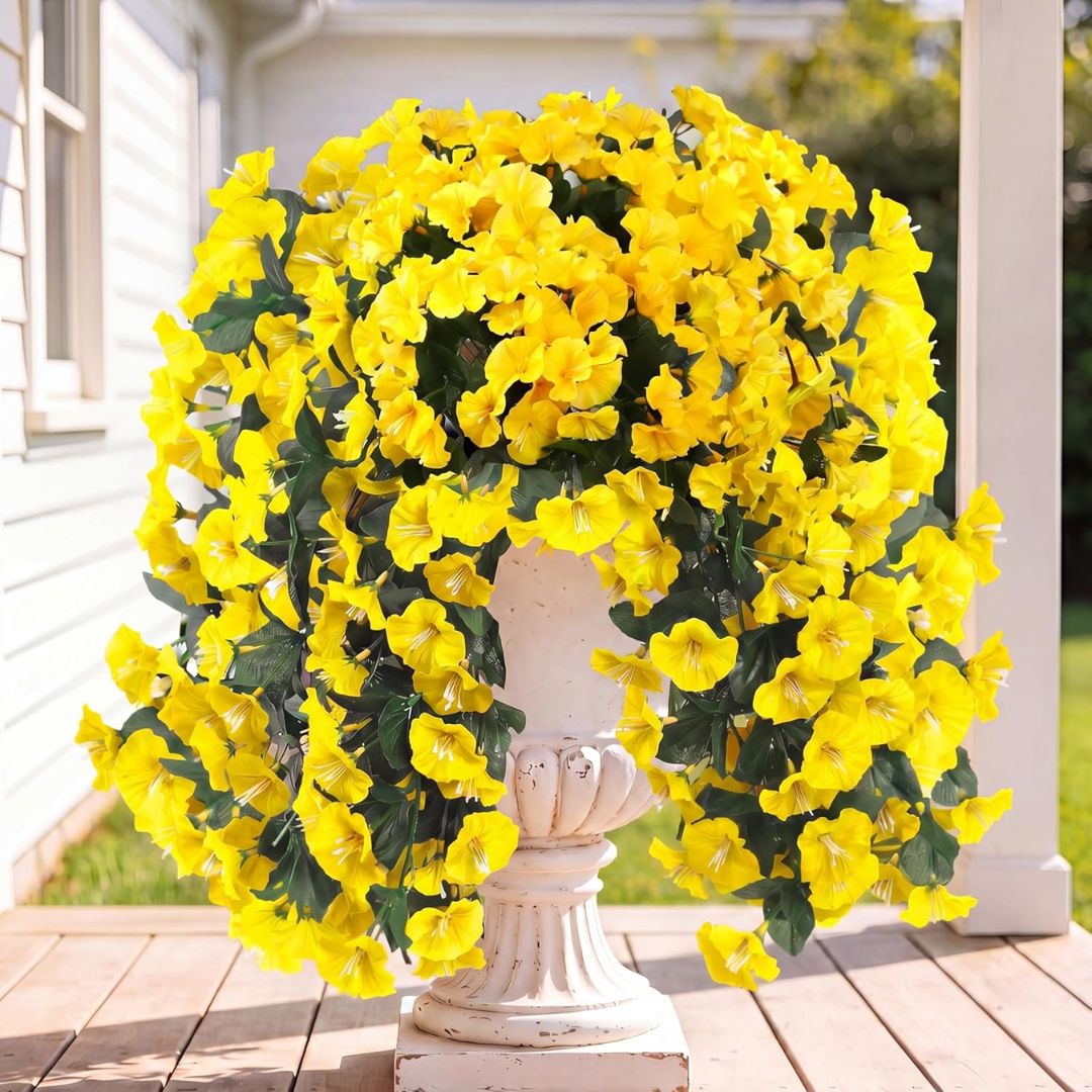 Artificial Morning Glory Flowers - Always in Bloom, Never Needs Watering