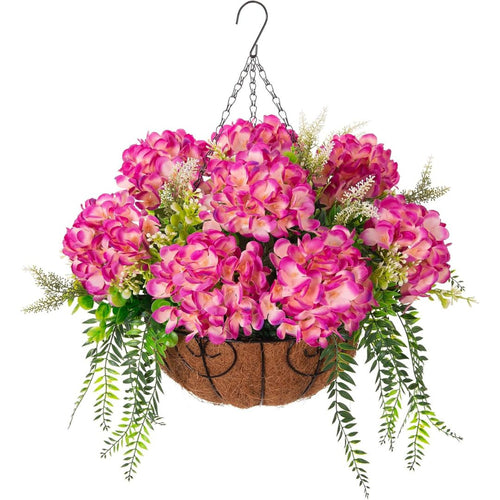 Artificial Hanging Hydrangea Basket