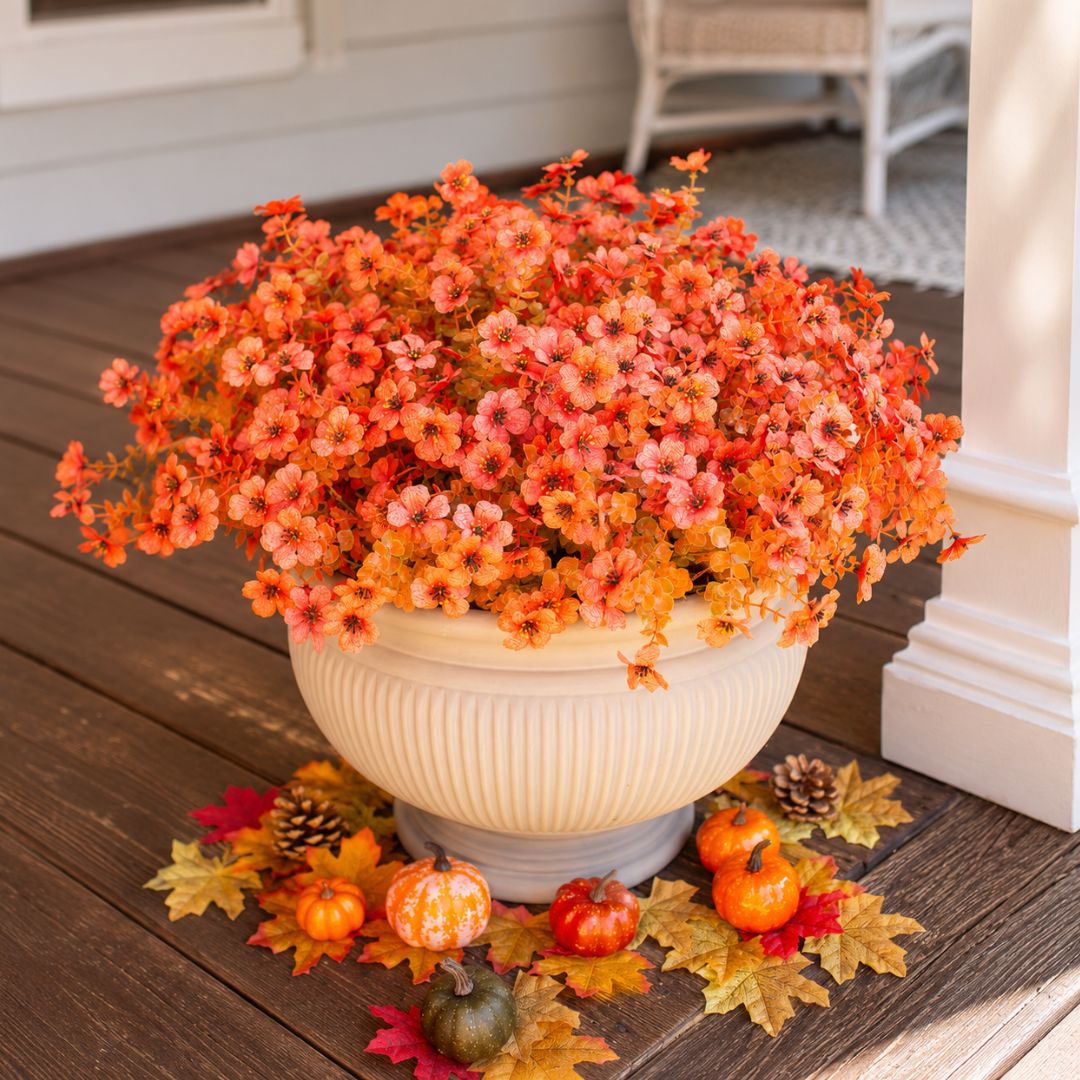 Faux Outdoor Mums - Full Color in Full Sun, No Water Ever
