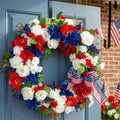 Patriotic Door Wreath – Red, White and Blue 4th of July Decor