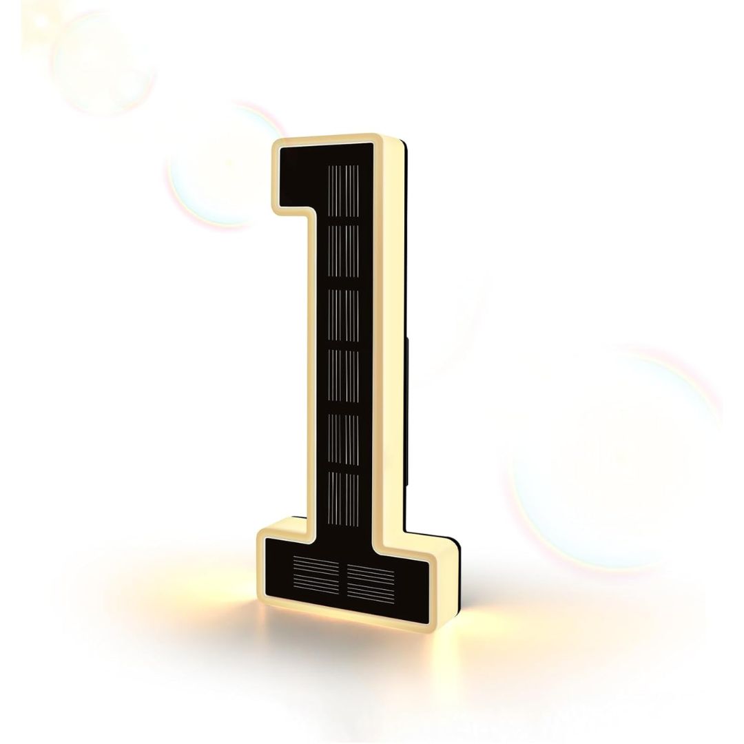 Solar LED House Number Sign