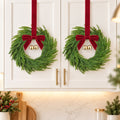 Mini Christmas cabinet wreaths