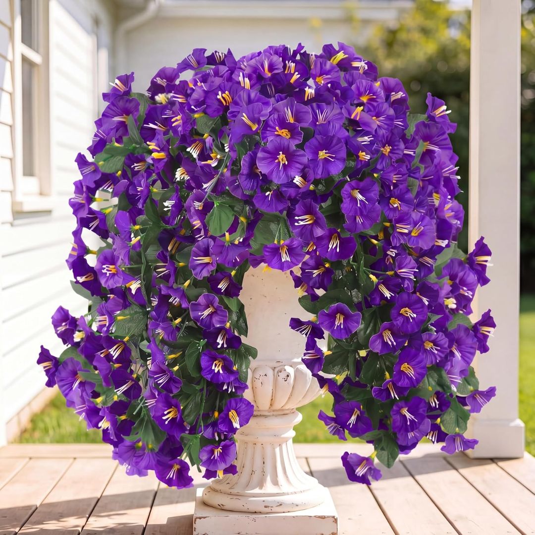 Artificial Morning Glory Flowers - Always in Bloom, Never Needs Watering