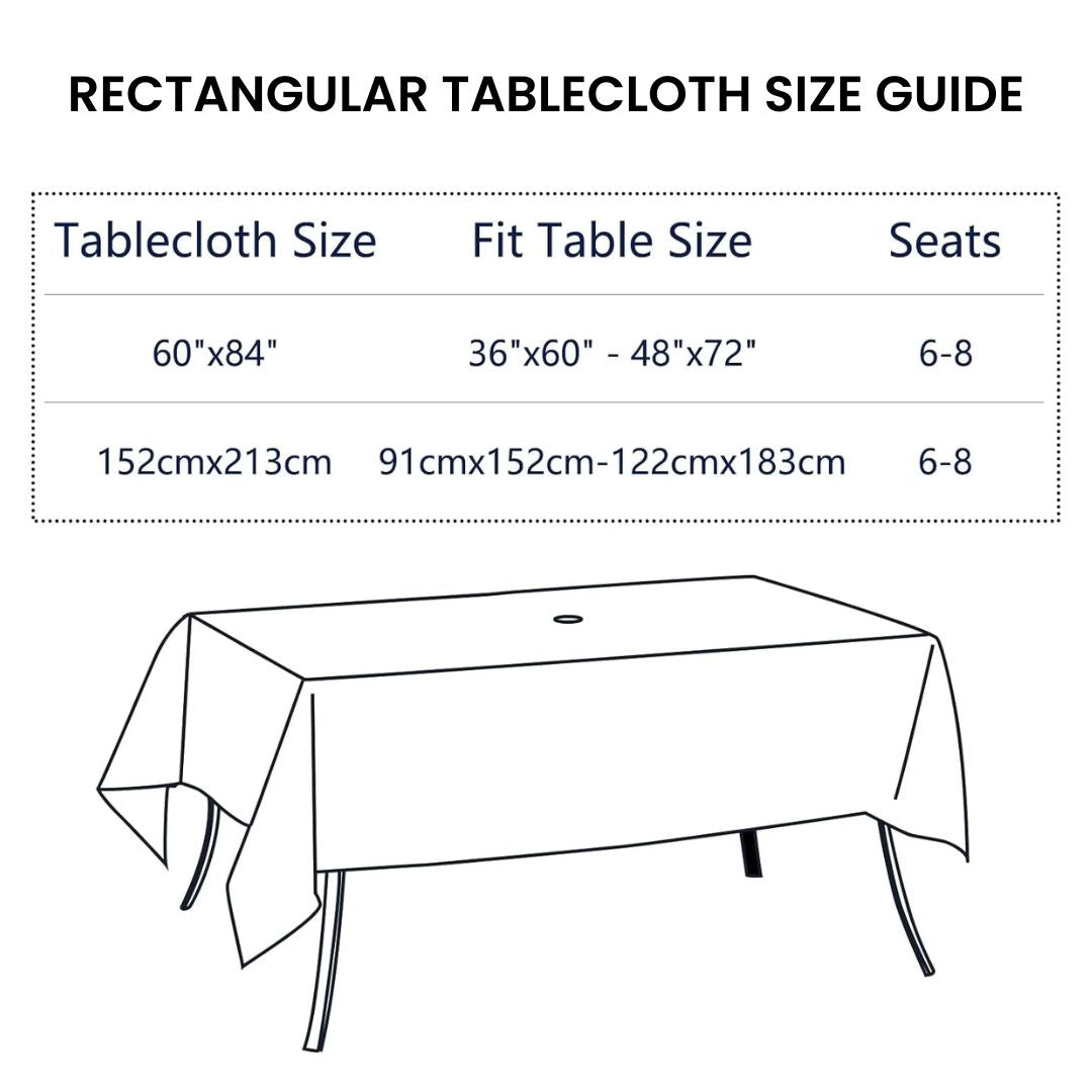 Outdoor Tablecloth with Zipper Opening - Easy Fit Around Your Parasol