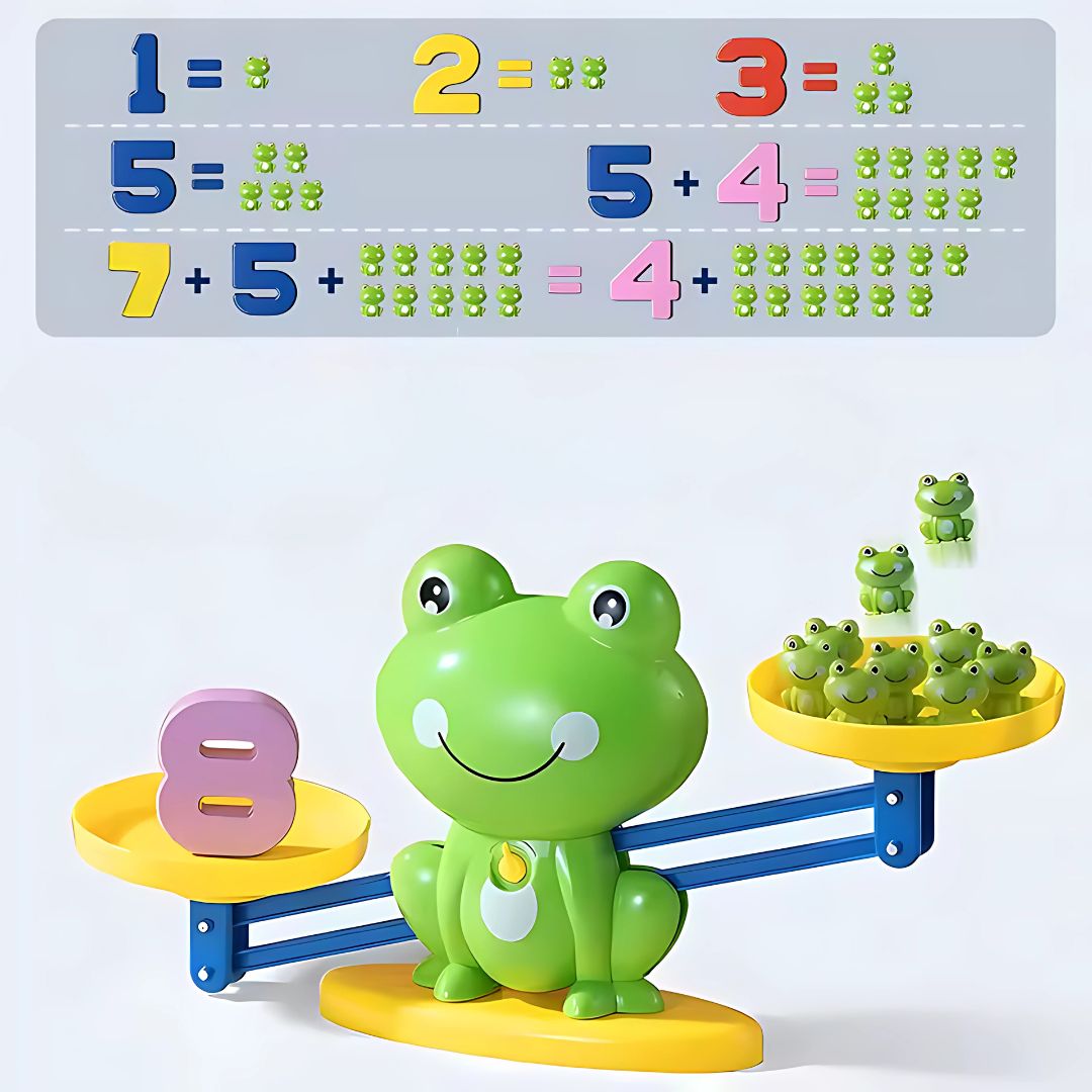 Frog balance scale – counting & math toy