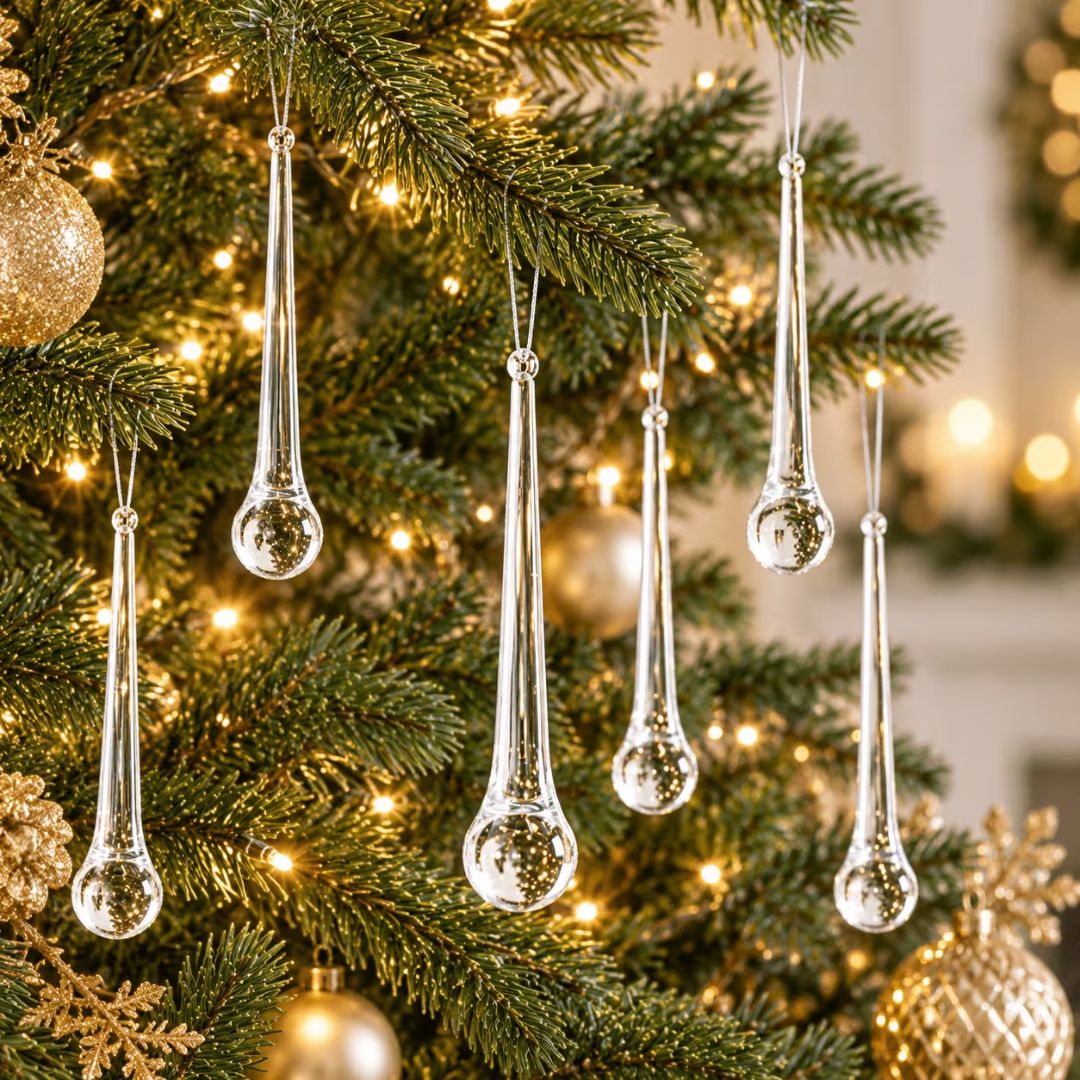 Glass Icicle Ornaments
