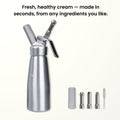 Whipped cream maker - fresh, healthy, and reusable