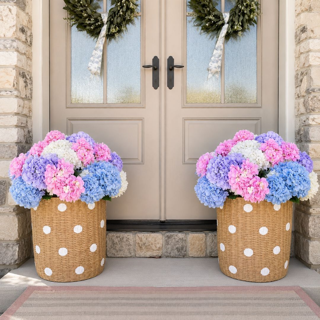 Faux Outdoor Hydrangeas: Weatherproof and UV-Resistant