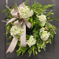 Faux Hydrangea Door Wreath