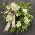 Faux Hydrangea Door Wreath