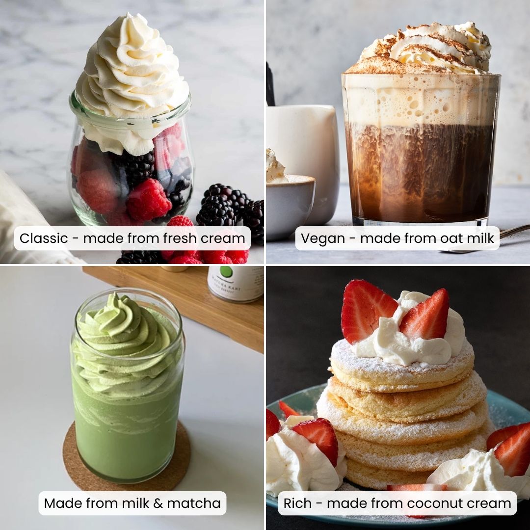 Whipped cream maker - fresh, healthy, and reusable