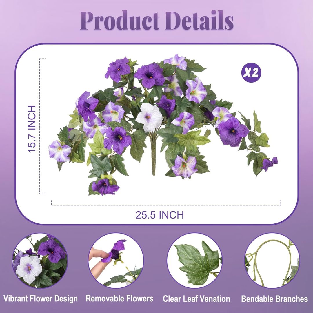 Artificial Petunia Plant – UV Resistant Outdoor Flower