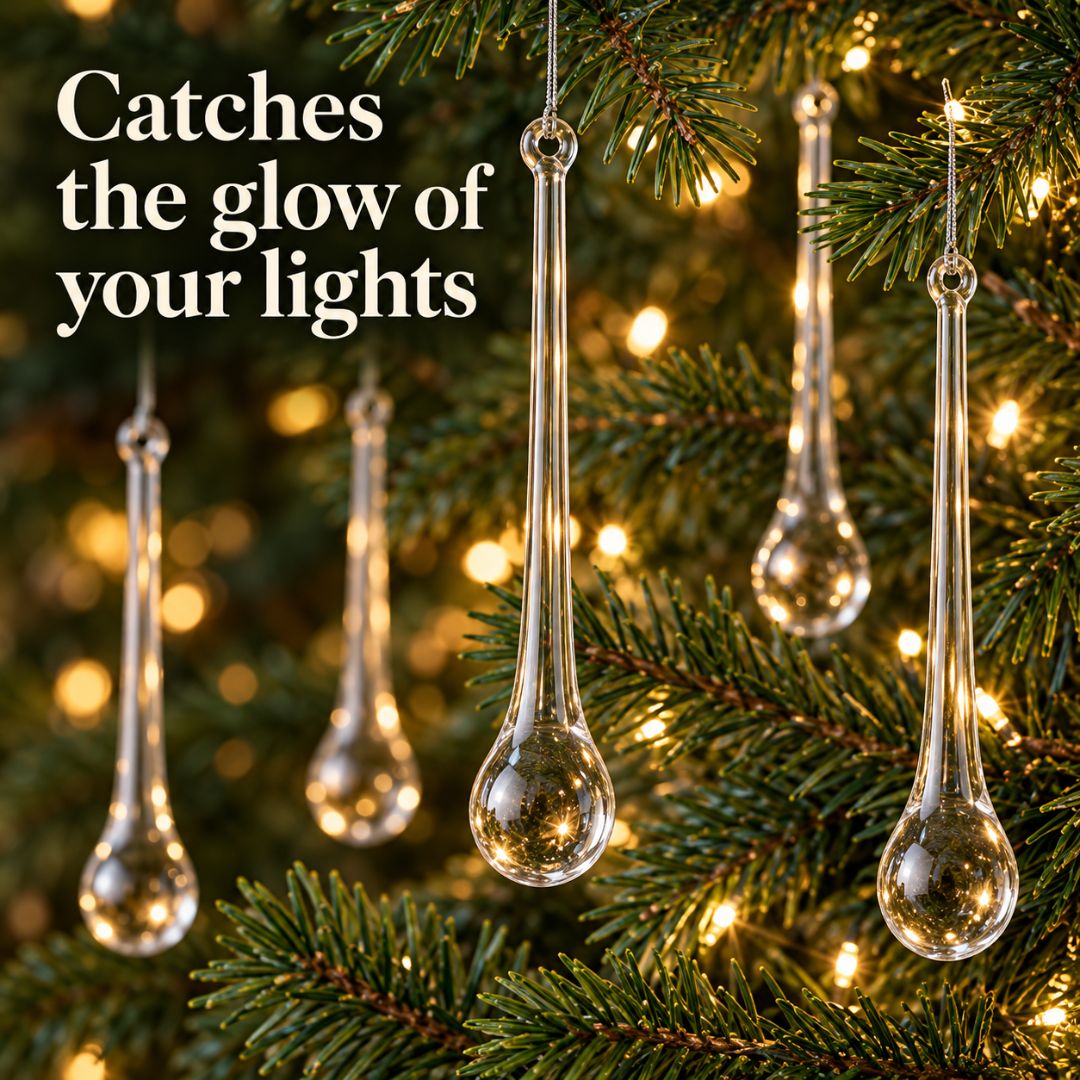 Glass Icicle Ornaments