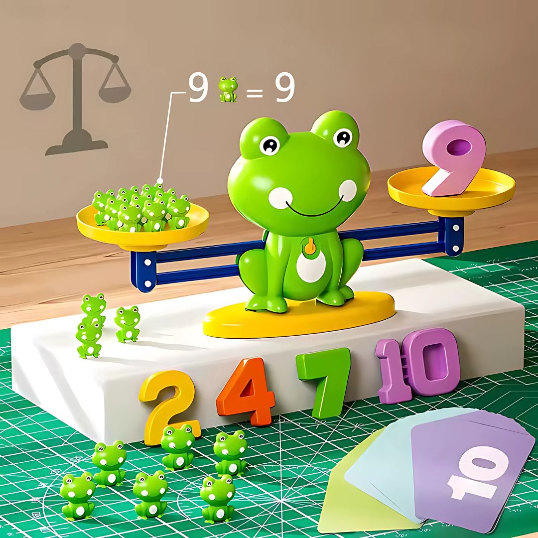 Frog balance scale – counting & math toy