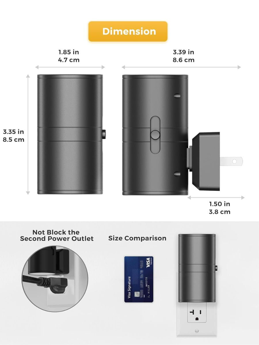 Plug-In Night Light with Auto Sensor and Adjustable Brightness