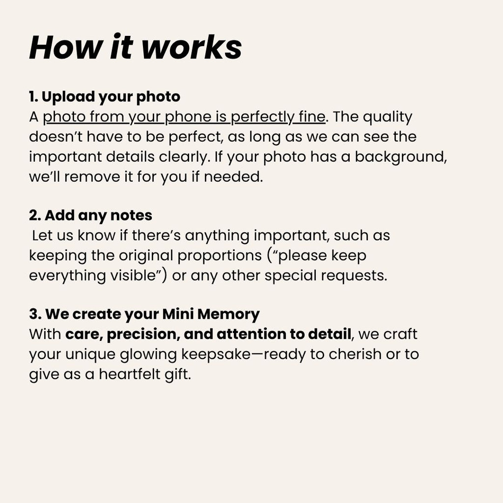 Mini memories – from photo to glowing light