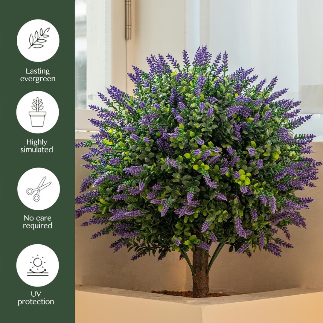 Artificial Lavender Topiary Ball - 22 inch
