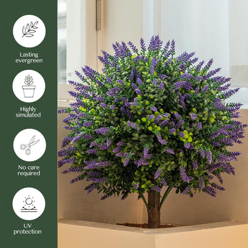 Artificial Lavender Topiary Ball - 22 inch