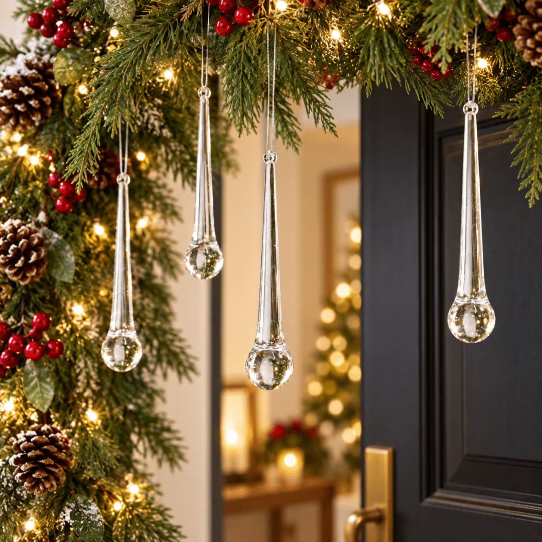 Glass Icicle Ornaments