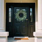 Faux Eucalyptus and Baby's Breath Door Wreath