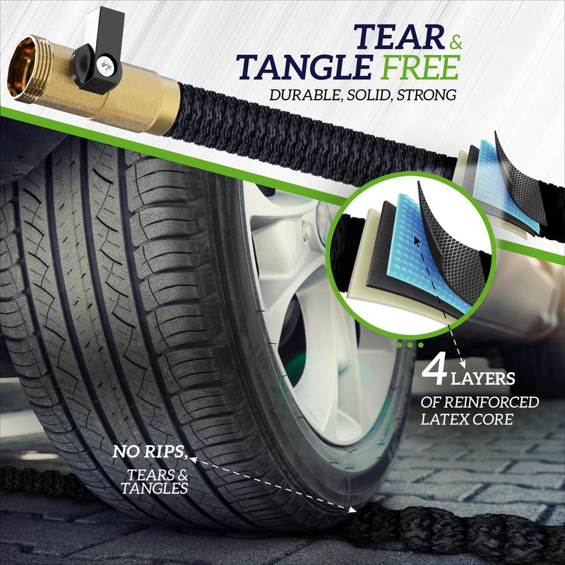 Expandable Garden Hose - Lightweight, No Kinks, Easy Storage
