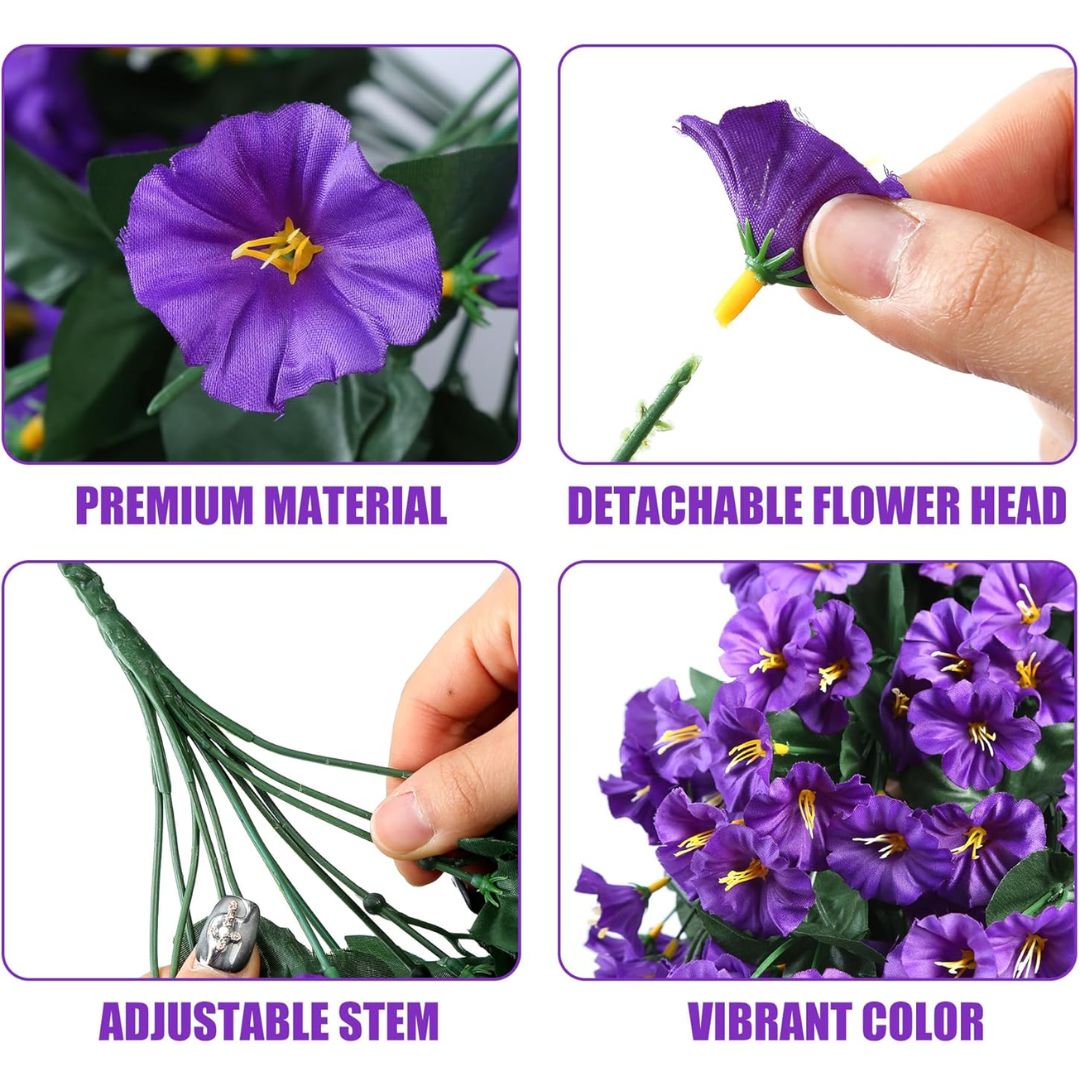 Artificial Morning Glory Flowers - Always in Bloom, Never Needs Watering