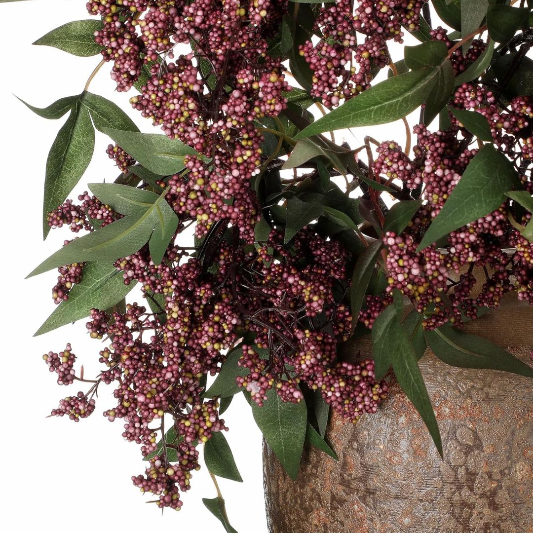 Faux Plum Berry Stems