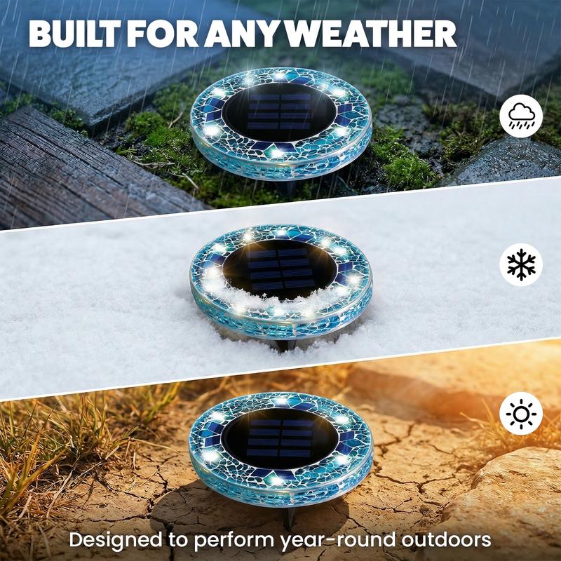 Solar Mosaic Ground Lights