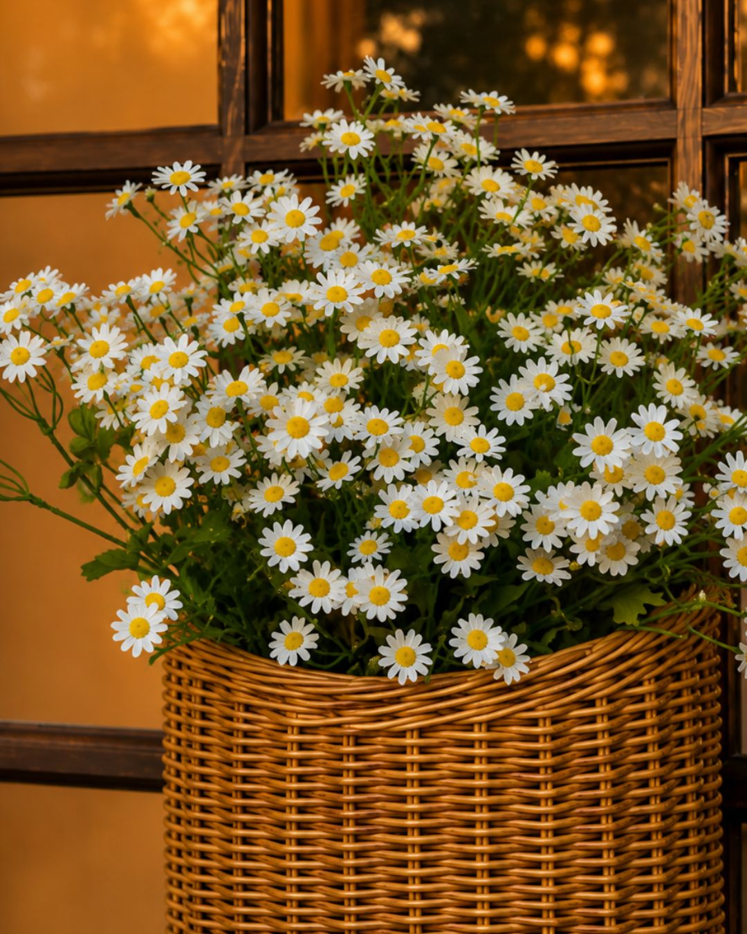 The Faux Daisy Door Basket