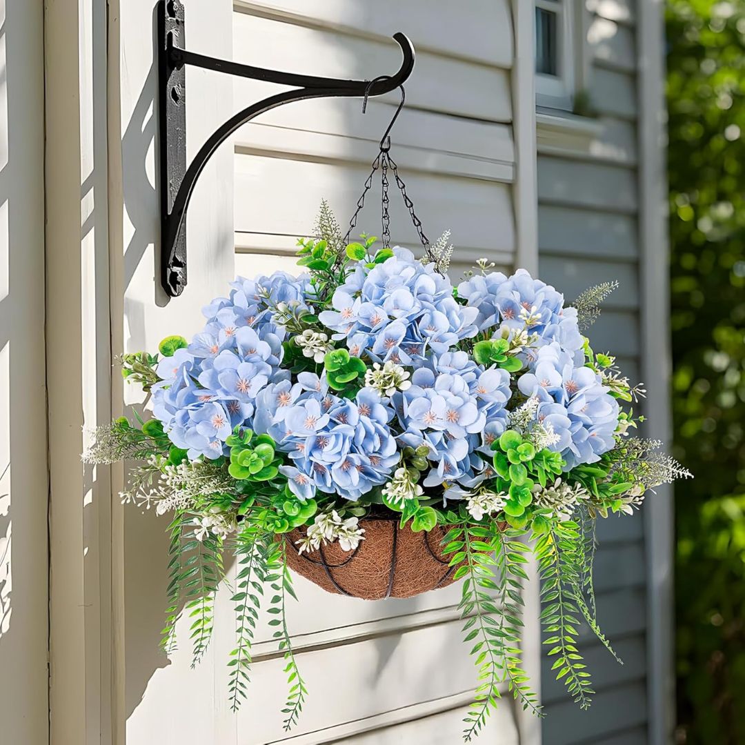 Artificial Hanging Hydrangea Basket