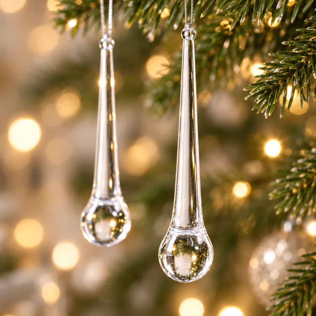 Glass Icicle Ornaments