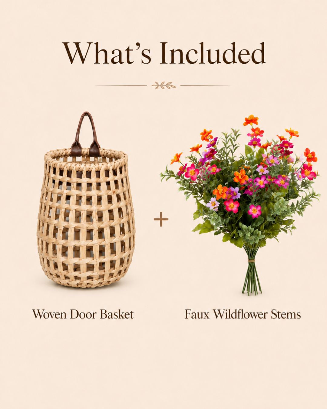 The Faux Garden Flower Door Basket