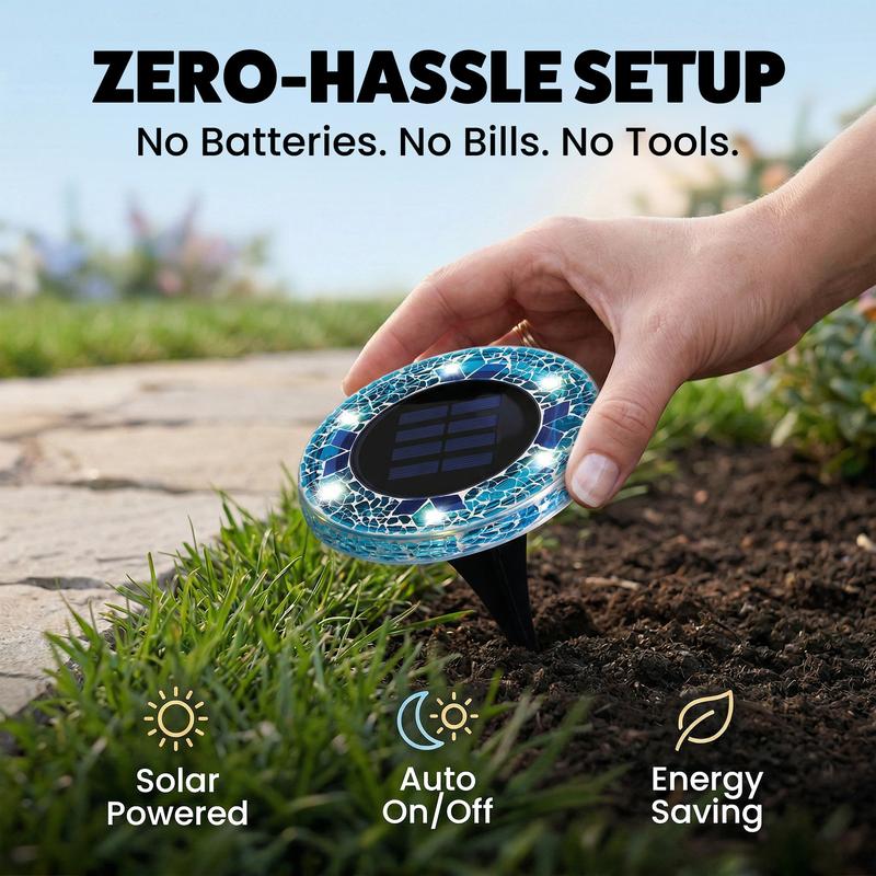 Solar Mosaic Ground Lights