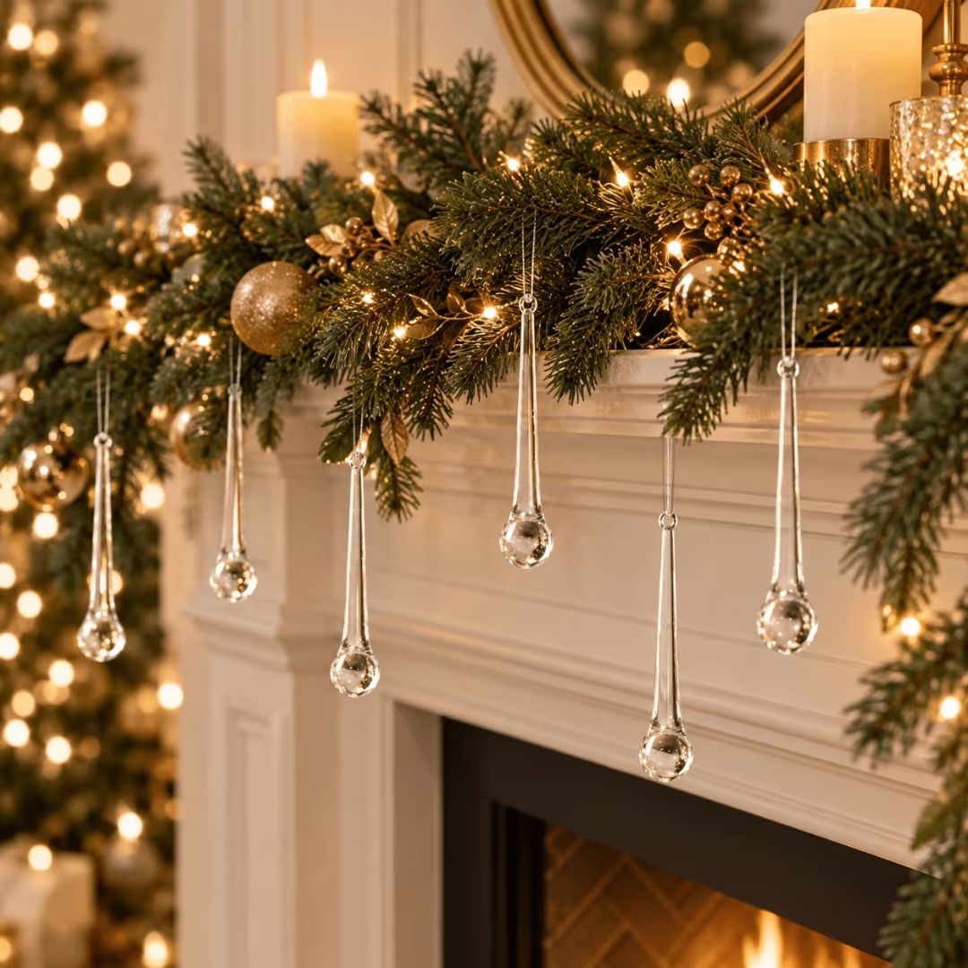 Glass Icicle Ornaments