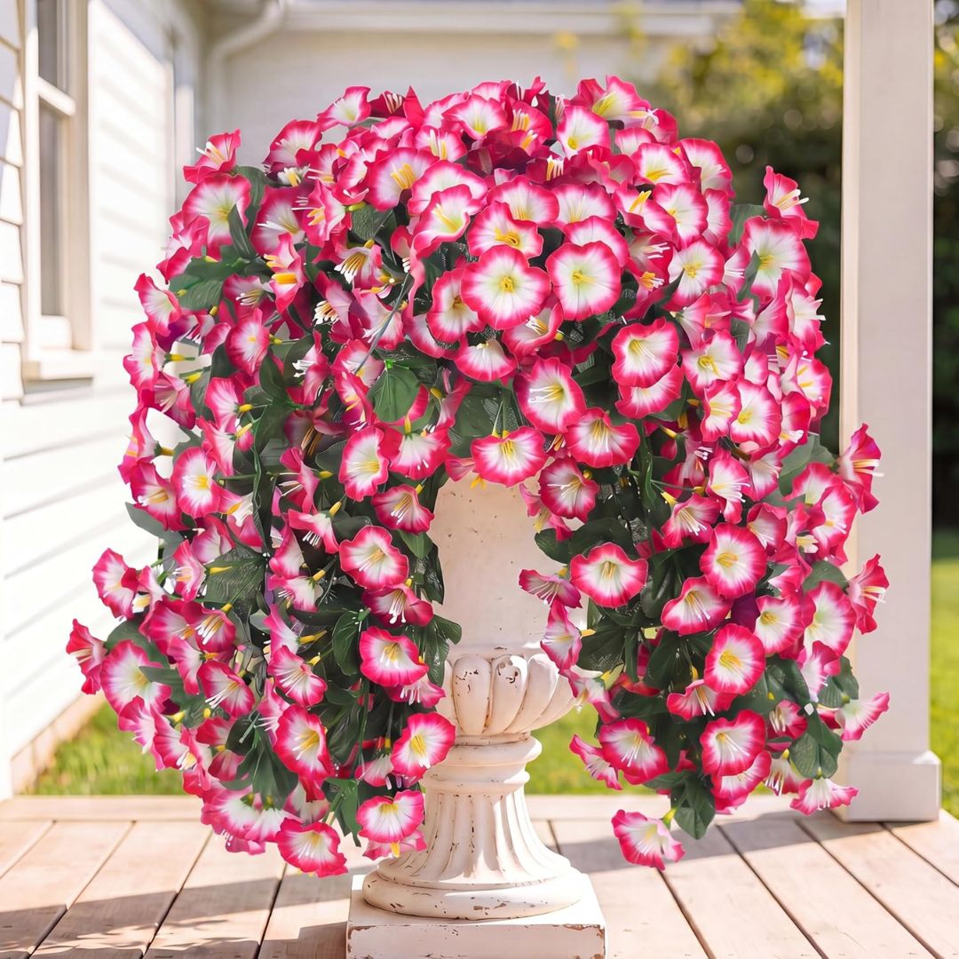 Artificial Morning Glory Flowers - Always in Bloom, Never Needs Watering