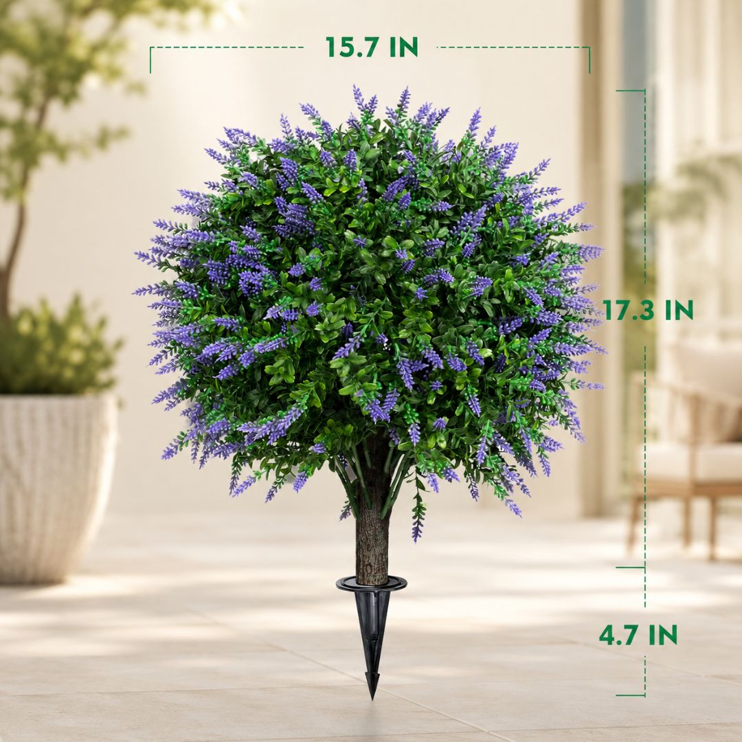 Artificial Lavender Topiary Ball - 22 inch