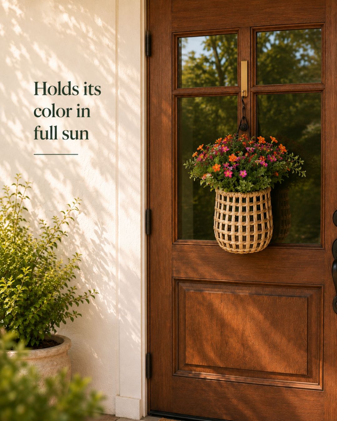 The Faux Garden Flower Door Basket