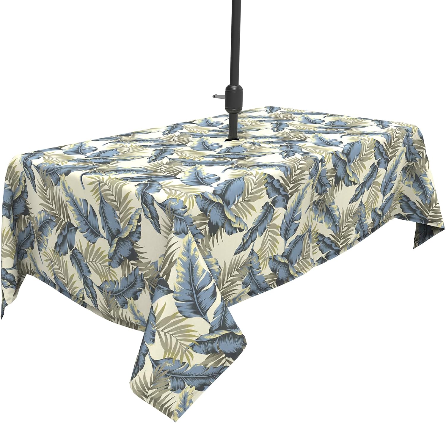 Outdoor Tablecloth with Zipper Opening - Easy Fit Around Your Parasol