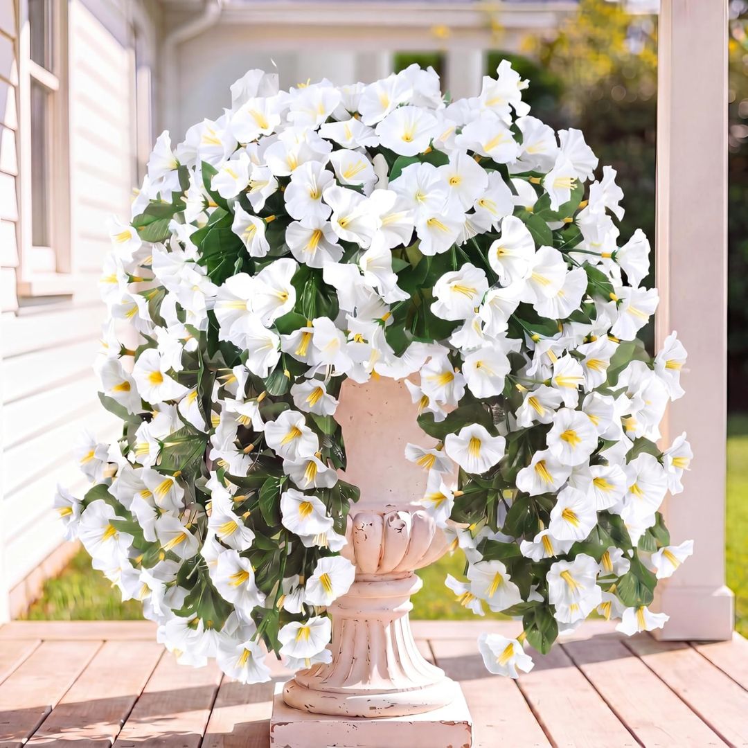 Artificial Morning Glory Flowers - Always in Bloom, Never Needs Watering