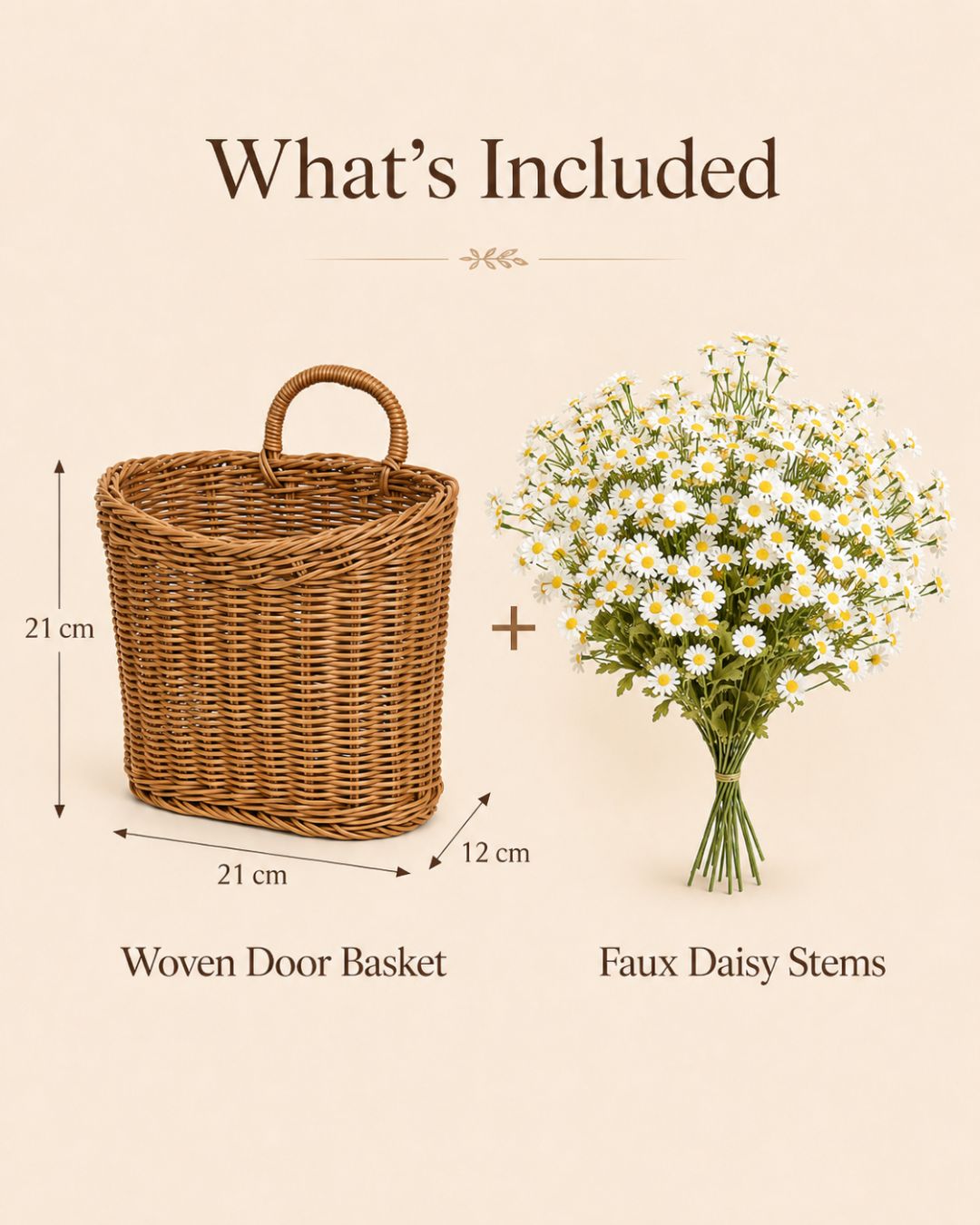 The Faux Daisy Door Basket
