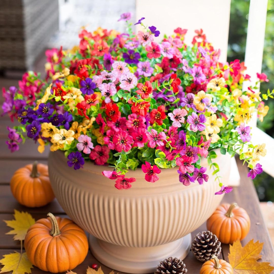 Faux Outdoor Mums - Full Color in Full Sun, No Water Ever