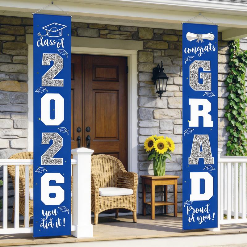 Graduation Banner Set – Easy Outdoor Decoration for Porch or Door