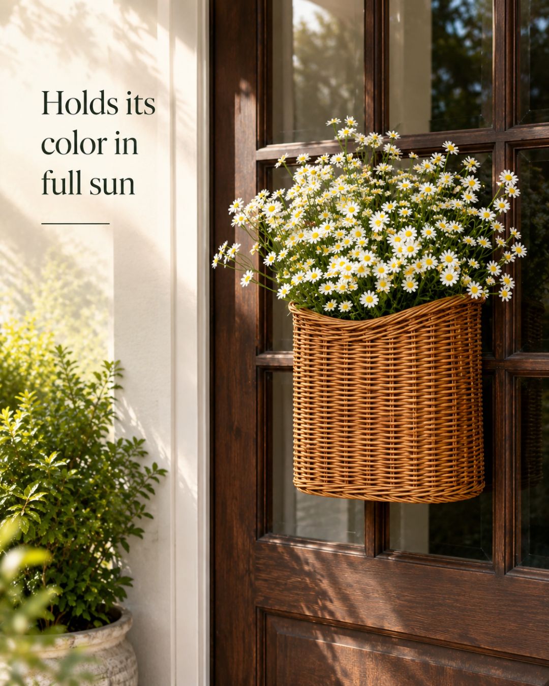 The Faux Daisy Door Basket