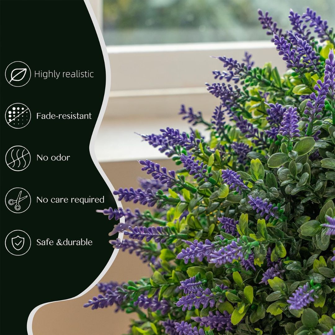 Artificial Lavender Topiary Ball - 22 inch