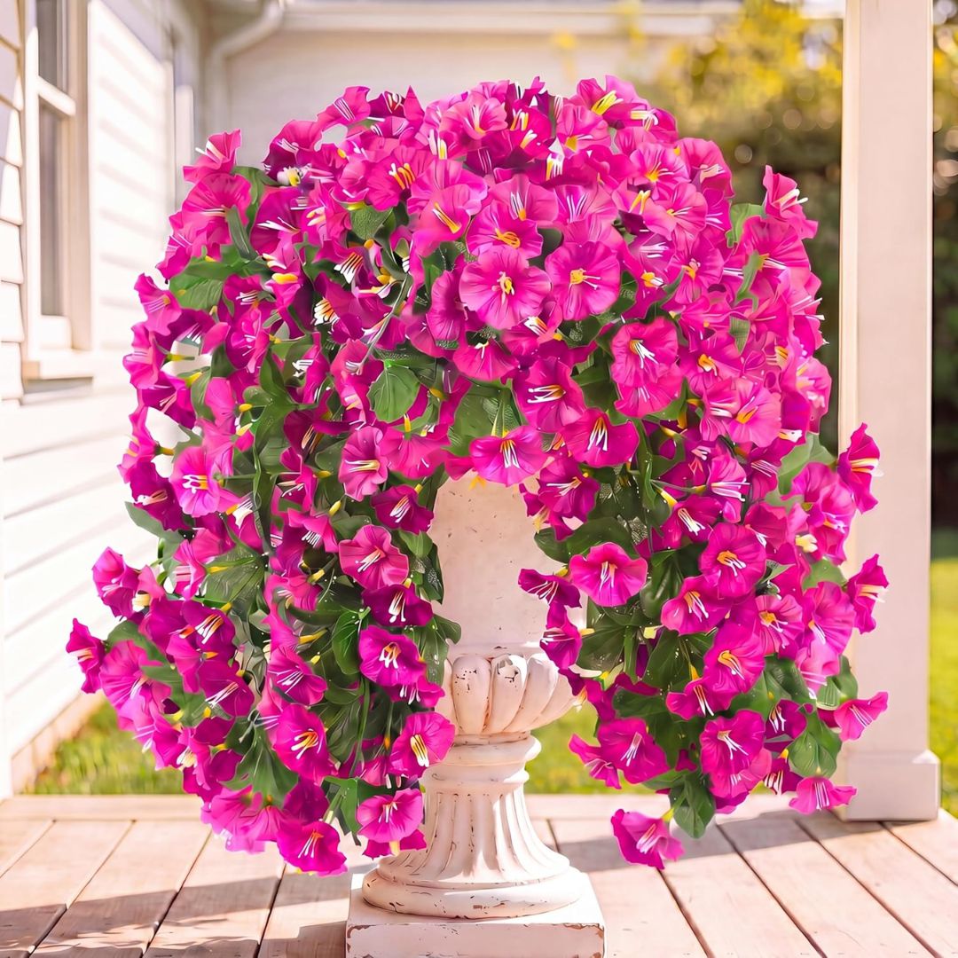 Artificial Morning Glory Flowers - Always in Bloom, Never Needs Watering