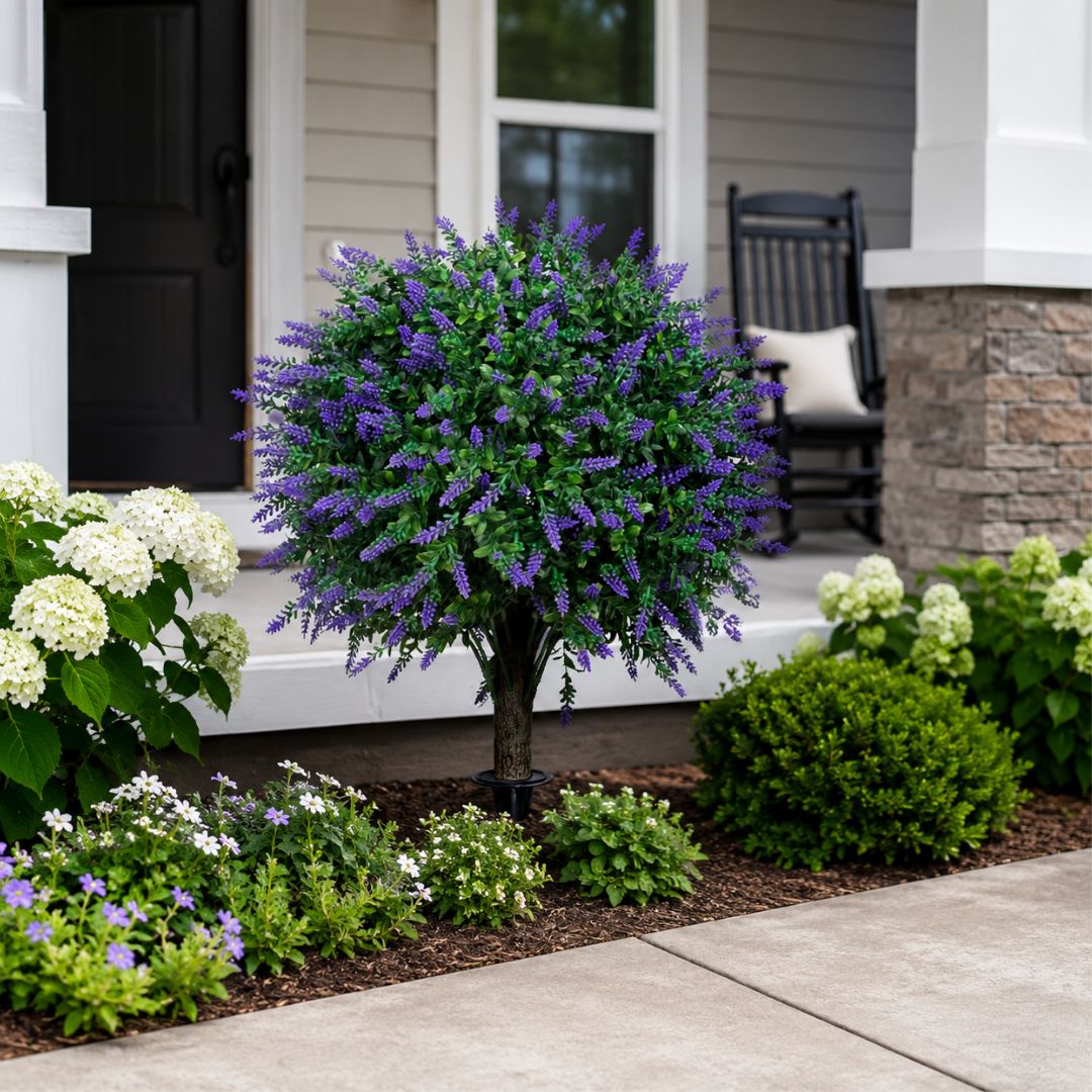 Artificial Lavender Topiary Ball - 22 inch