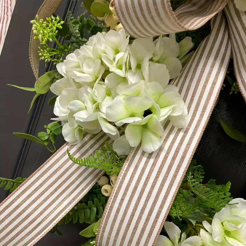 Faux Hydrangea Door Wreath