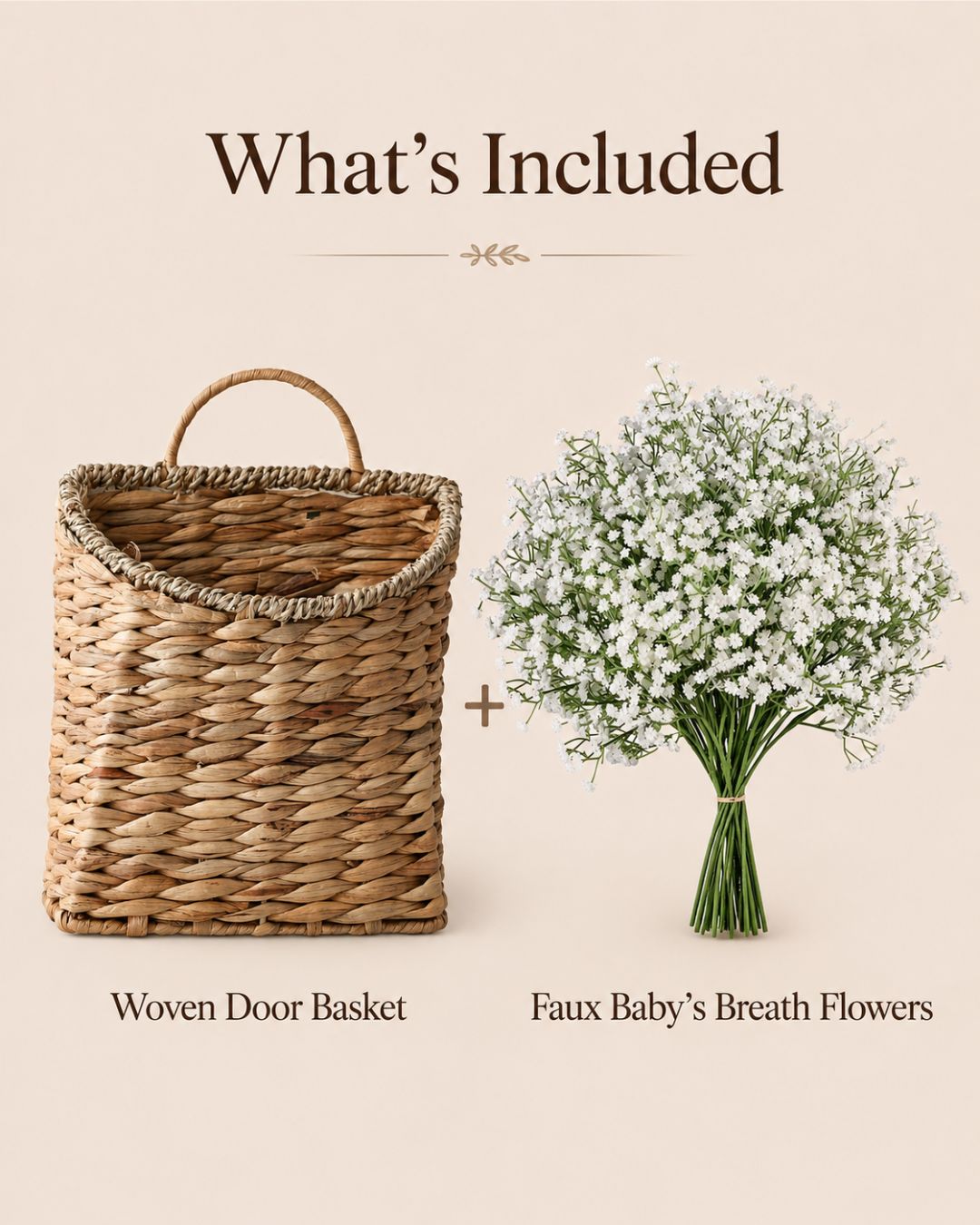 The Faux Baby's Breath Door Basket