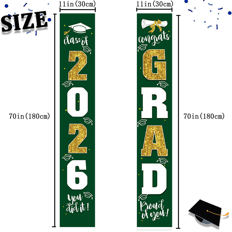 Graduation Banner Set – Easy Outdoor Decoration for Porch or Door