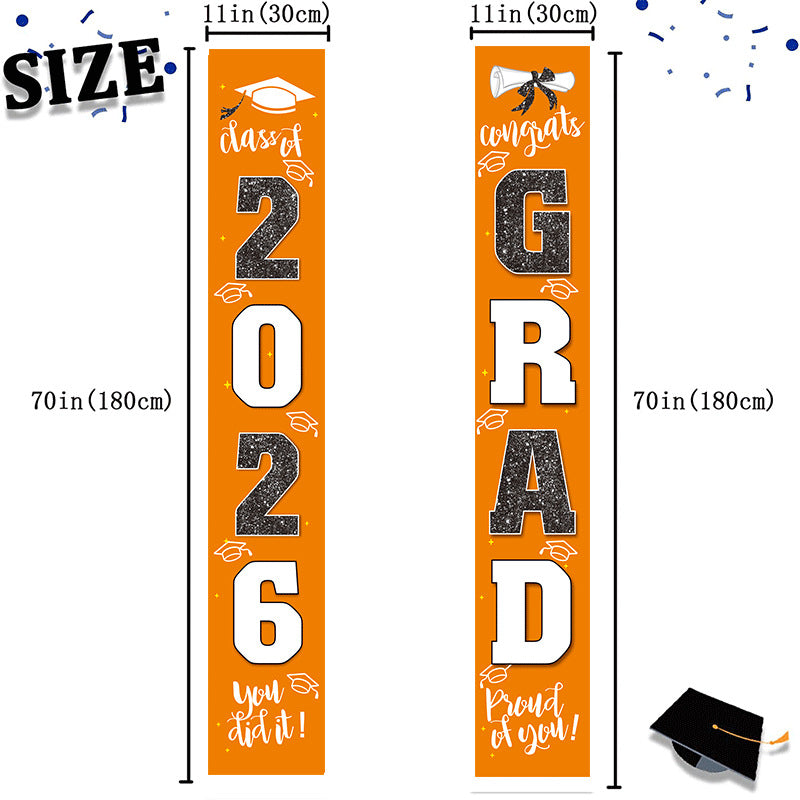 Graduation Banner Set – Easy Outdoor Decoration for Porch or Door